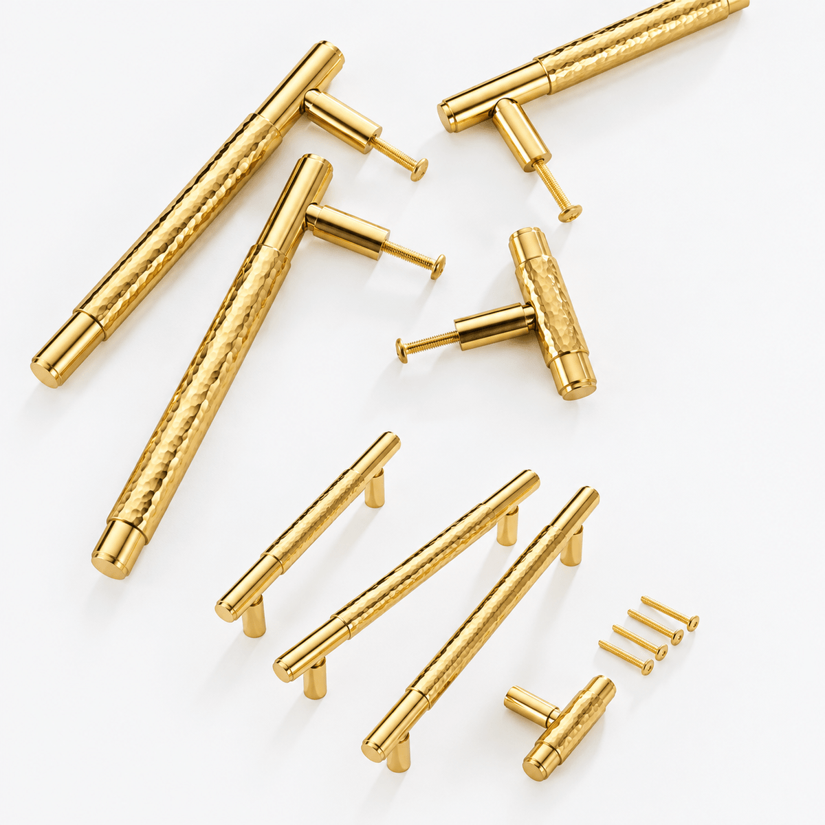 Solid Brass Cabinet Handle – Polished Brass – Martello Centro Collection - Bergamo Design