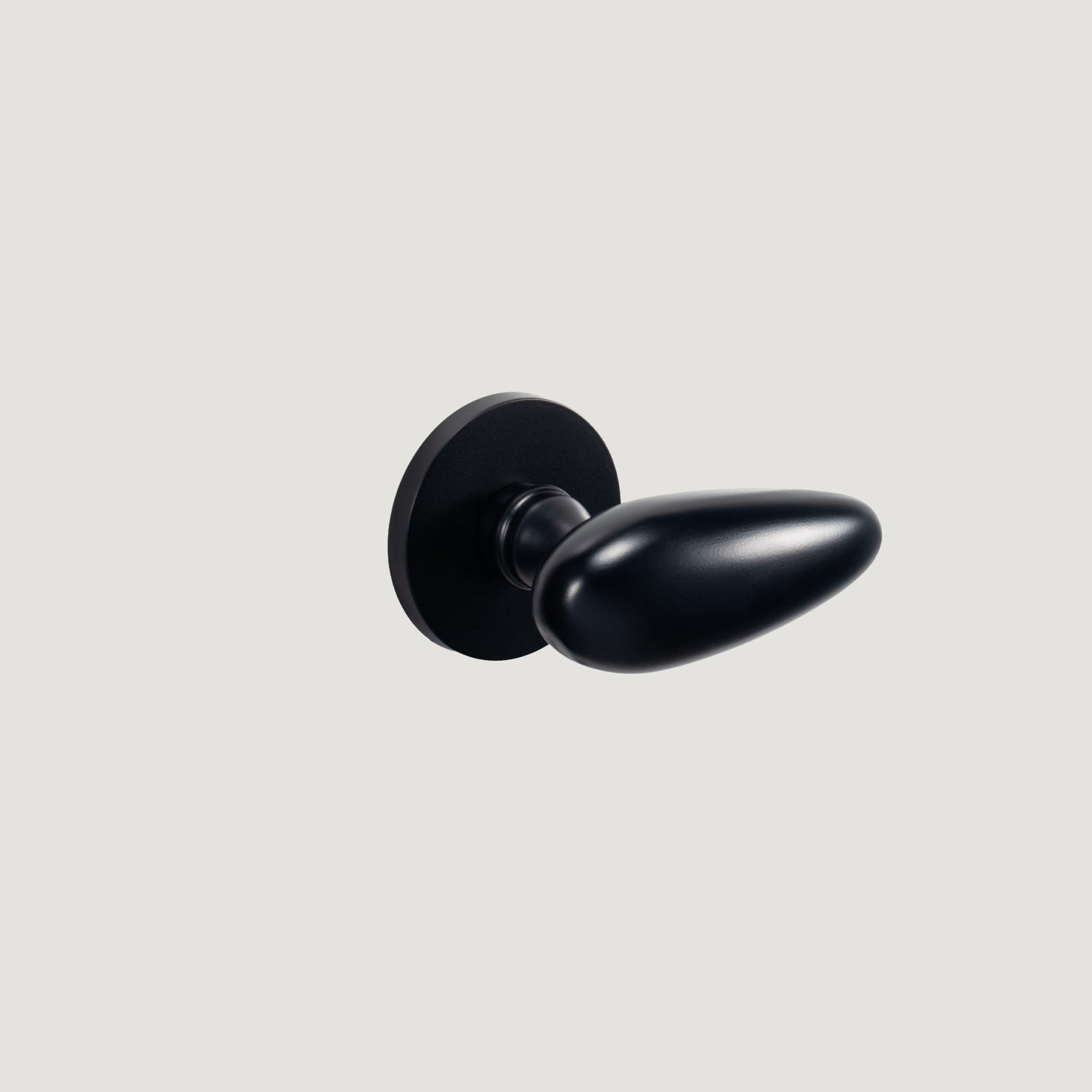 Solid Brass Door Knob – Black – Pomello Portico - Bergamo Design