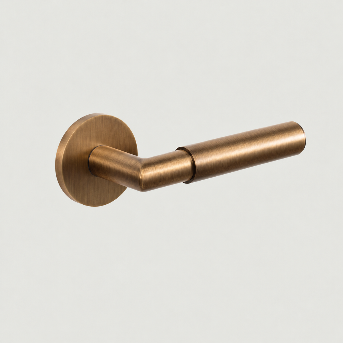 Solid Brass Door Lever – Antique Brass – Ruvo Collection - Bergamo Design