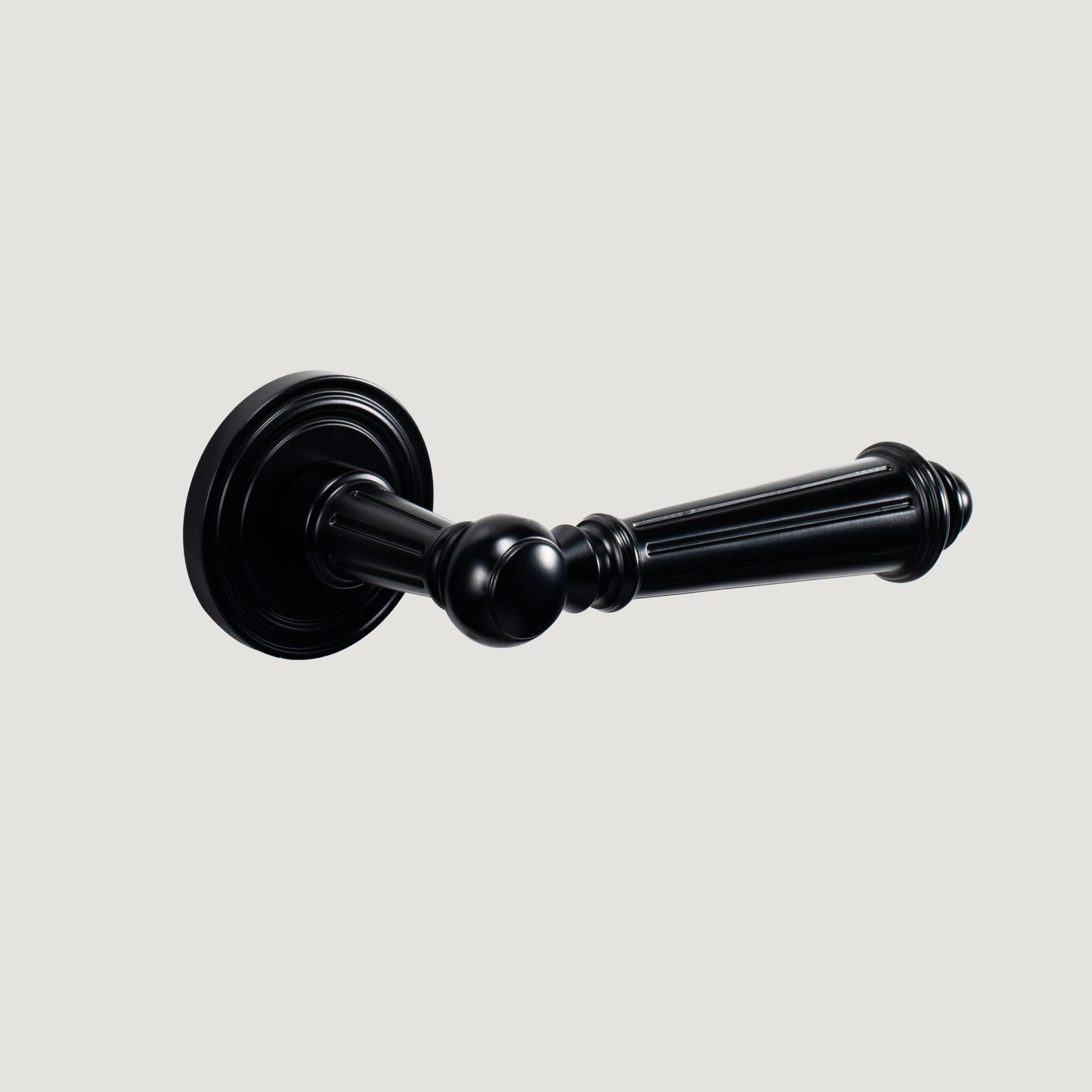 Solid Brass Door Lever – Black – Belforte Collection - Bergamo Design