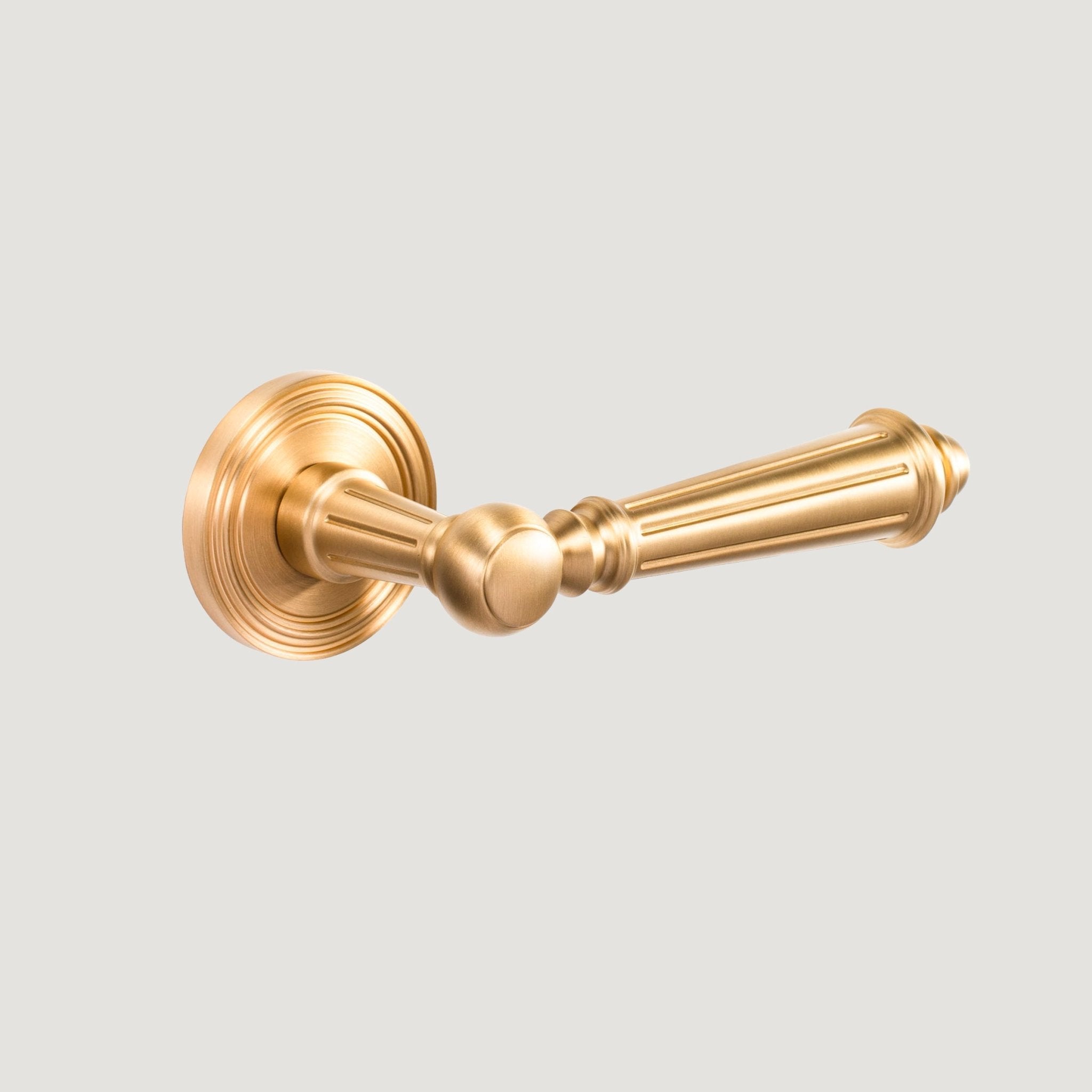 Solid Brass Door Lever – Brass – Belforte Collection - Bergamo Design
