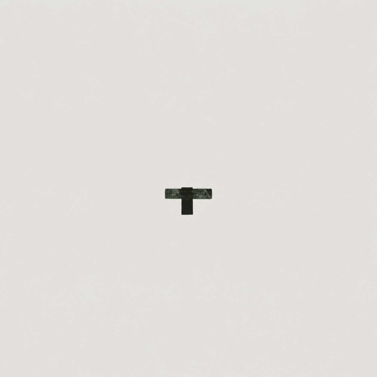 Solid Brass & Marble Cabinet Handle – Black – Pietra Collection - Bergamo Design