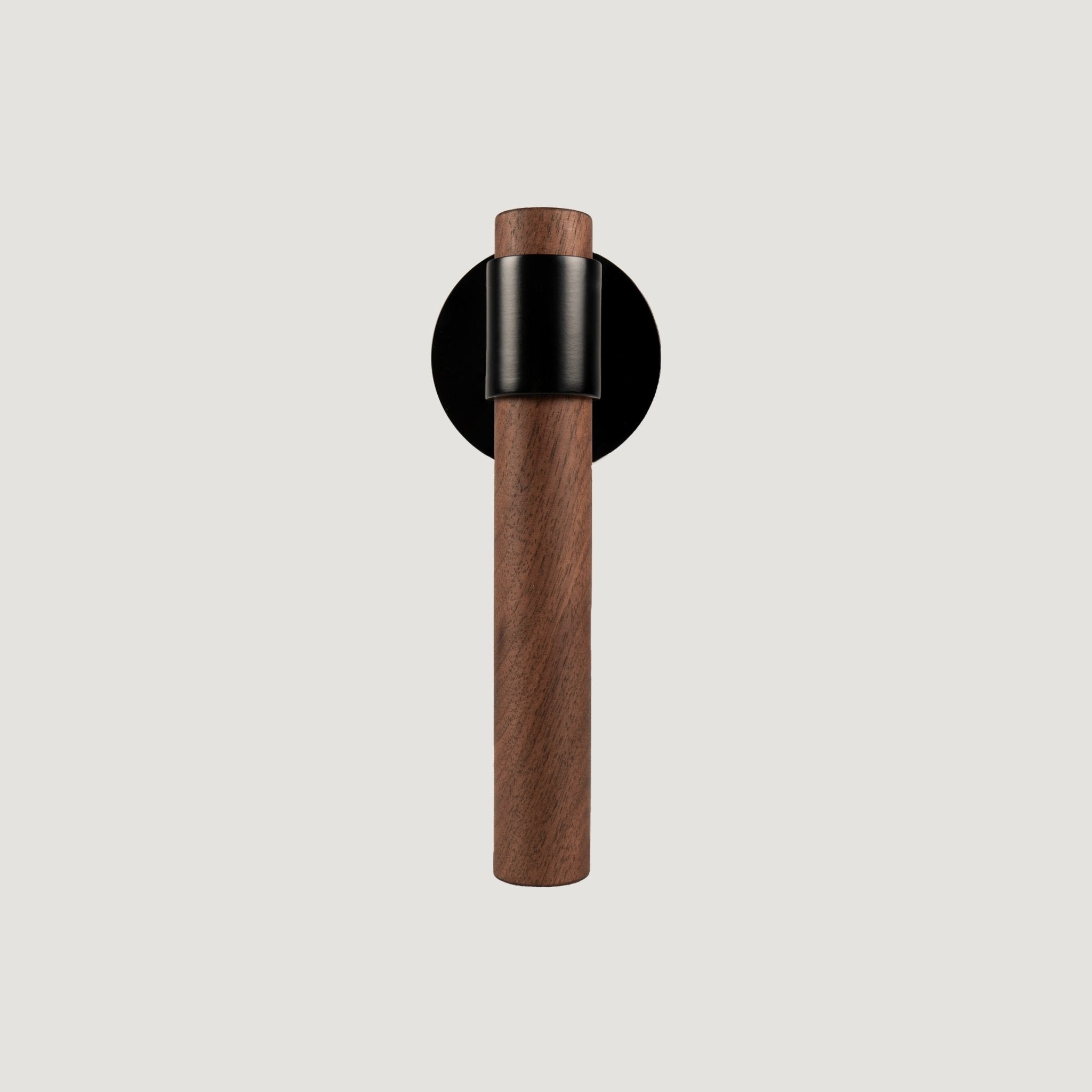 Solid Brass & Wood Door Lever – Absolute Onyx – Legno Collection - Bergamo Design
