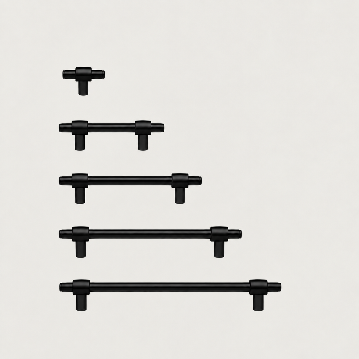 Solid Black Brass Cabinet Handle – Duale Collection