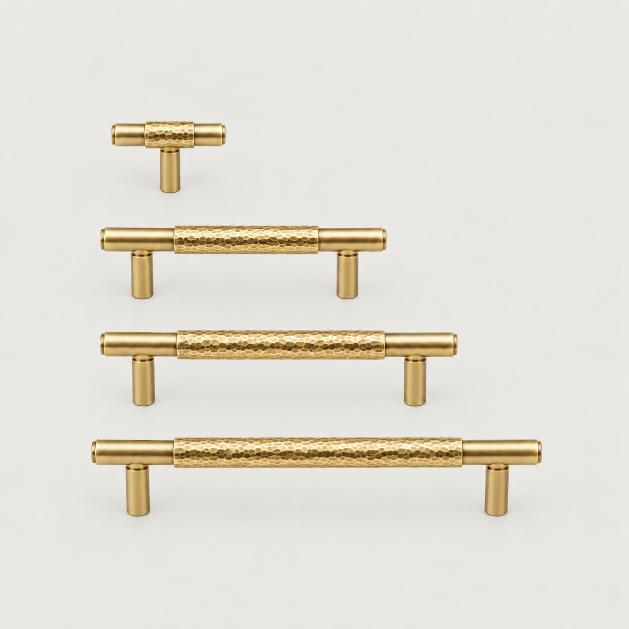 Solid Brass Cabinet Handle - Polished Brass - Martello Centro Collection - Bergamo Design