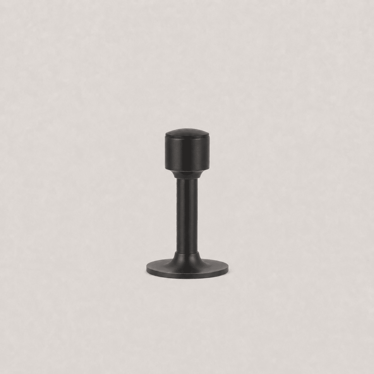 Faro Solid Brass Wall-Mounted Door Stop – Black - Bergamo Design