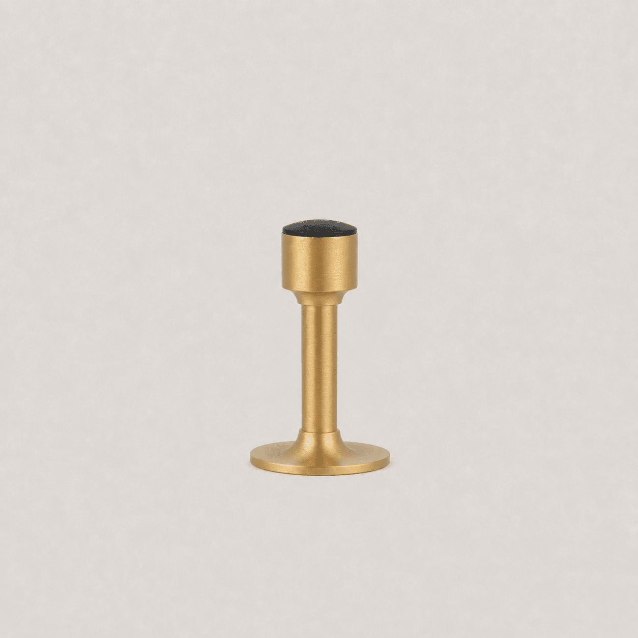 Faro Solid Brass Wall-Mounted Door Stop – Brushed Brass - Bergamo Design