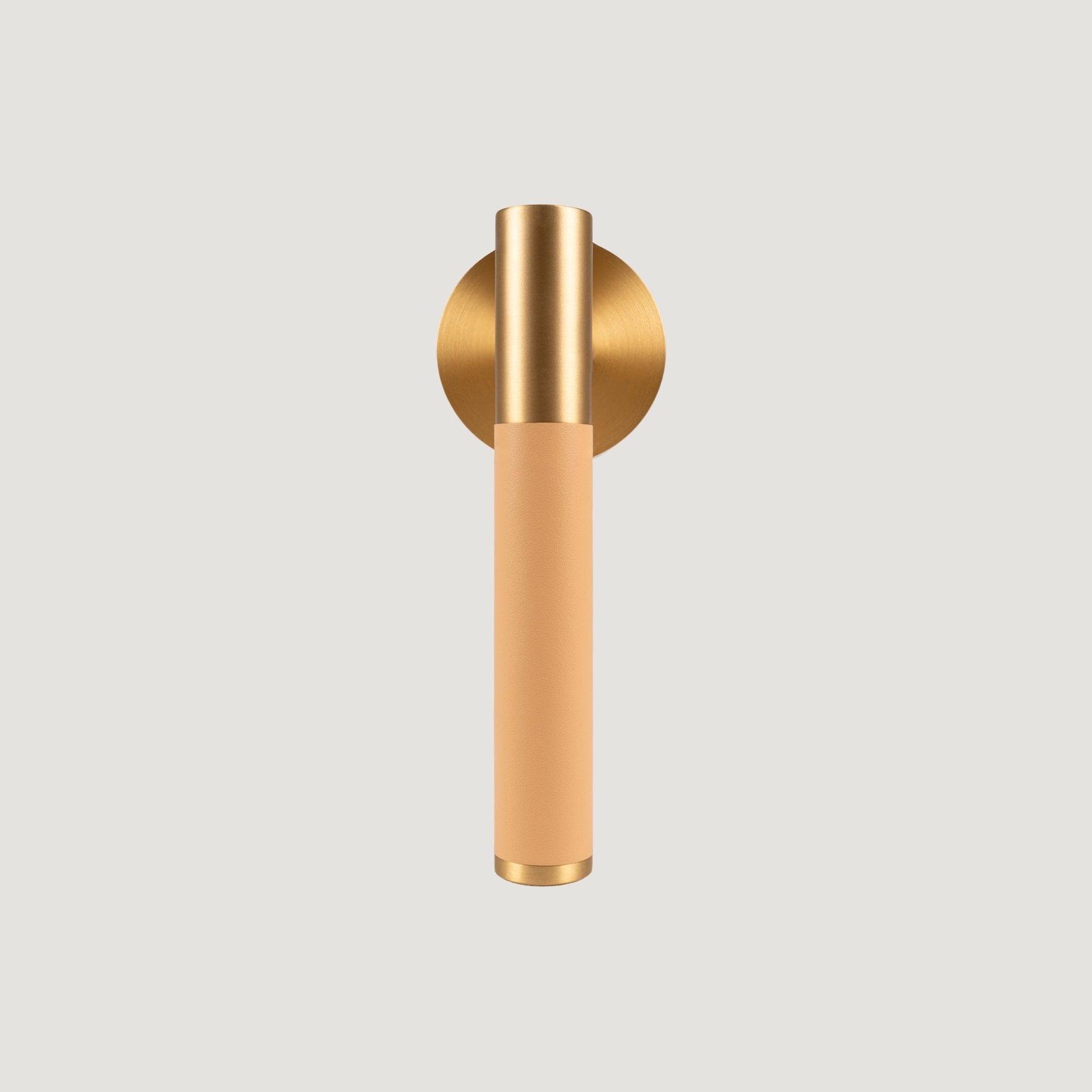 Solid Aurora Brass & Leather Door Lever – Cavallo Collection - Bergamo Design