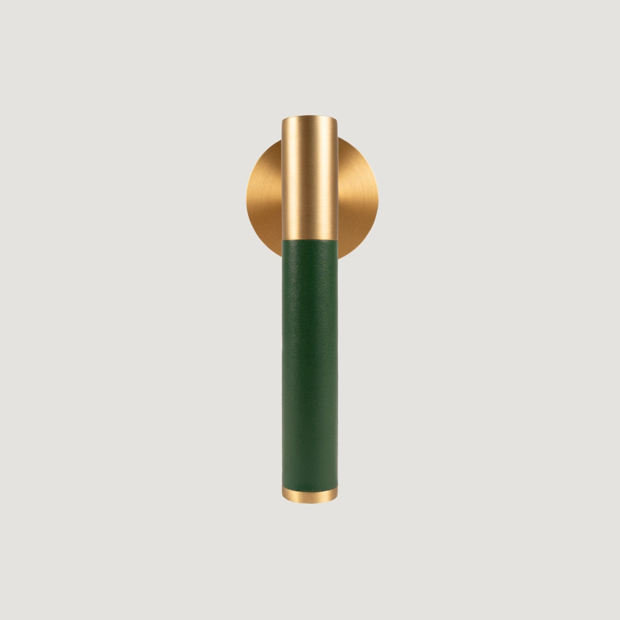 Solid Aurora Brass & Leather Door Lever – Cavallo Collection - Bergamo Design