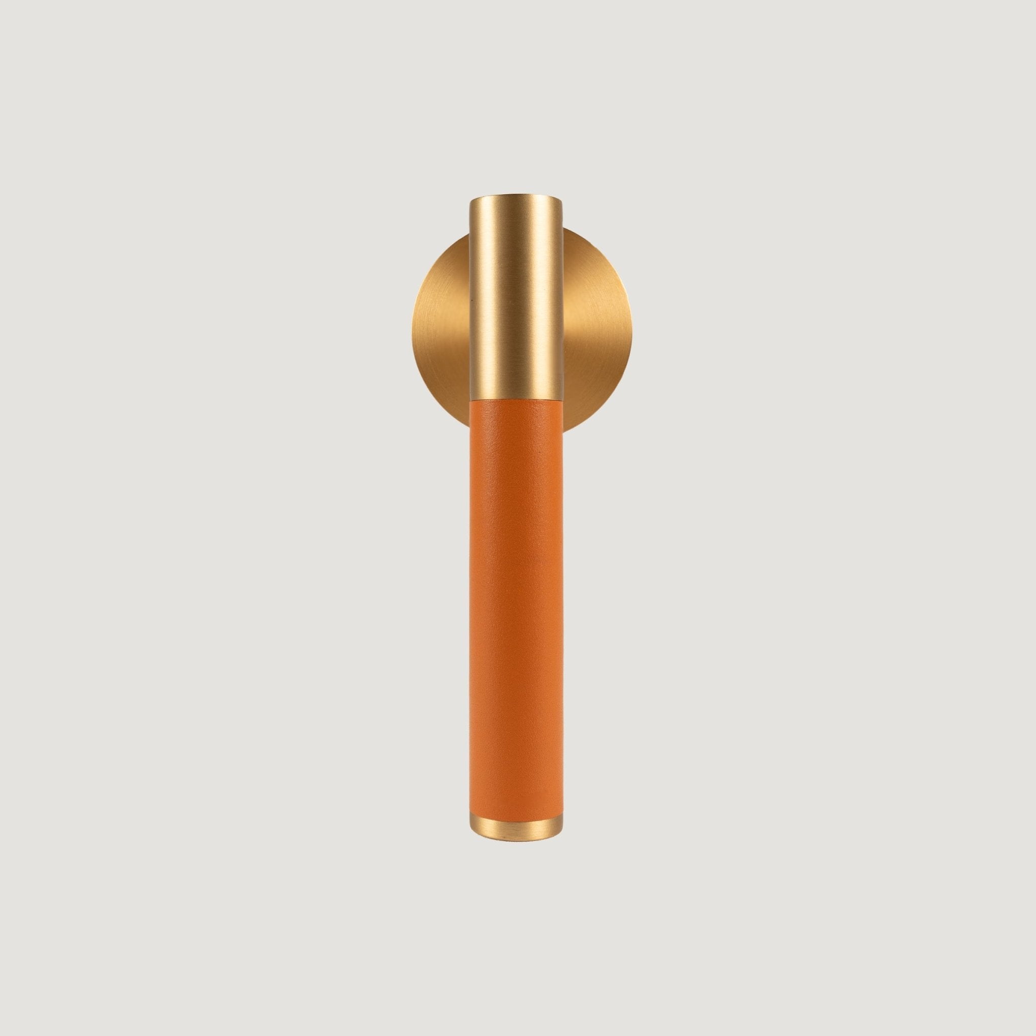 Solid Aurora Brass & Leather Door Lever – Cavallo Collection - Bergamo Design