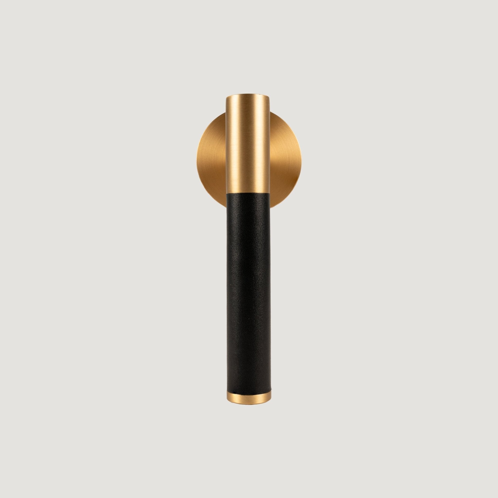 Solid Aurora Brass & Leather Door Lever – Cavallo Collection - Bergamo Design