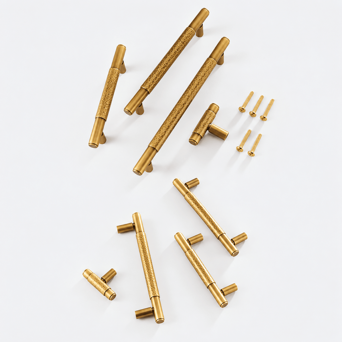 Solid Brass Cabinet Handle – Aged Brass – Martello Centro Collection - Bergamo Design