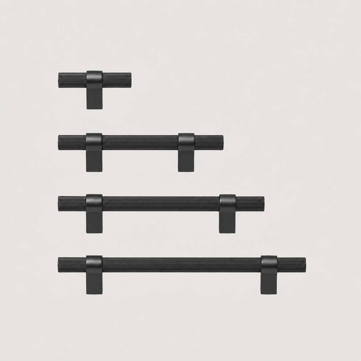 Solid Brass Cabinet Handle – Black Brass – Onda Collection - Bergamo Design
