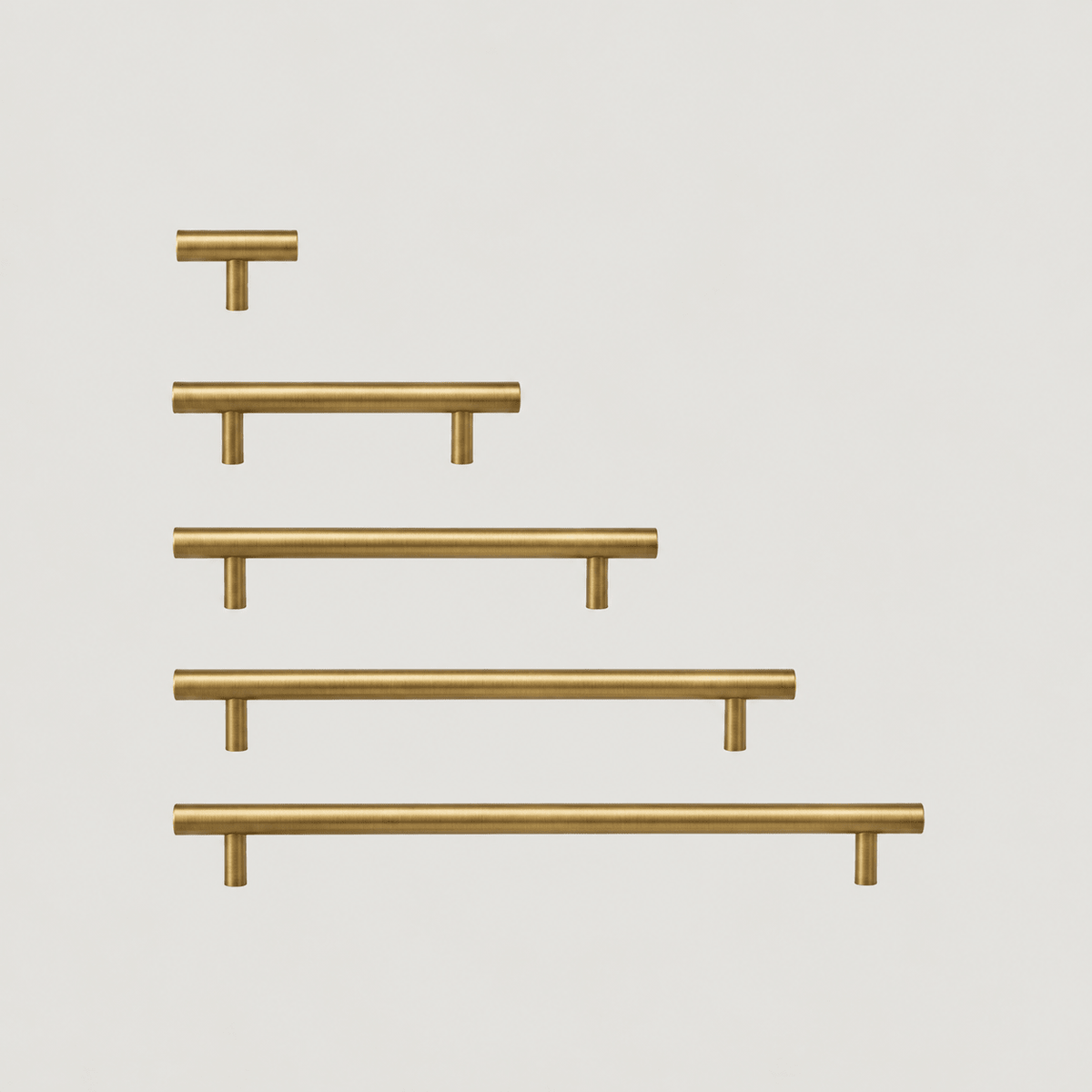 Solid Brass Cabinet Handle – Brushed Brass – Asta Collection - Bergamo Design