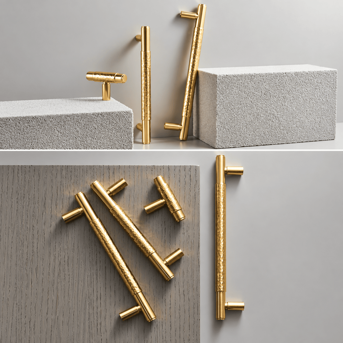 Solid Brass Cabinet Handle – Polished Brass – Martello Centro Collection - Bergamo Design