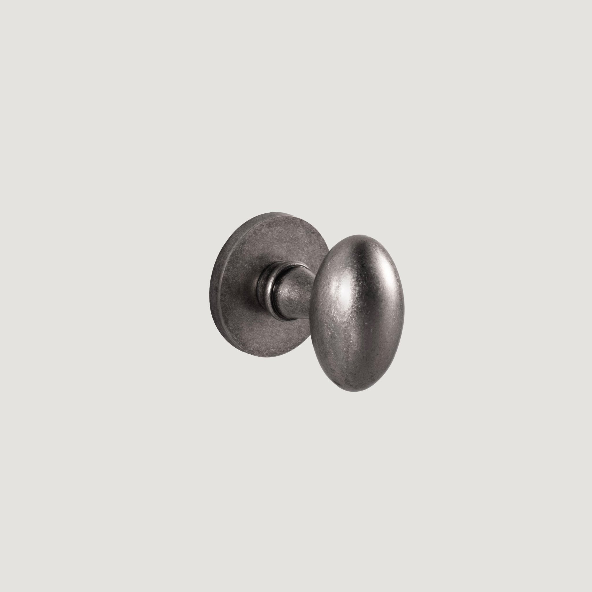Solid Brass Door Knob – Aged Nickel – Pomello Classico - Bergamo Design