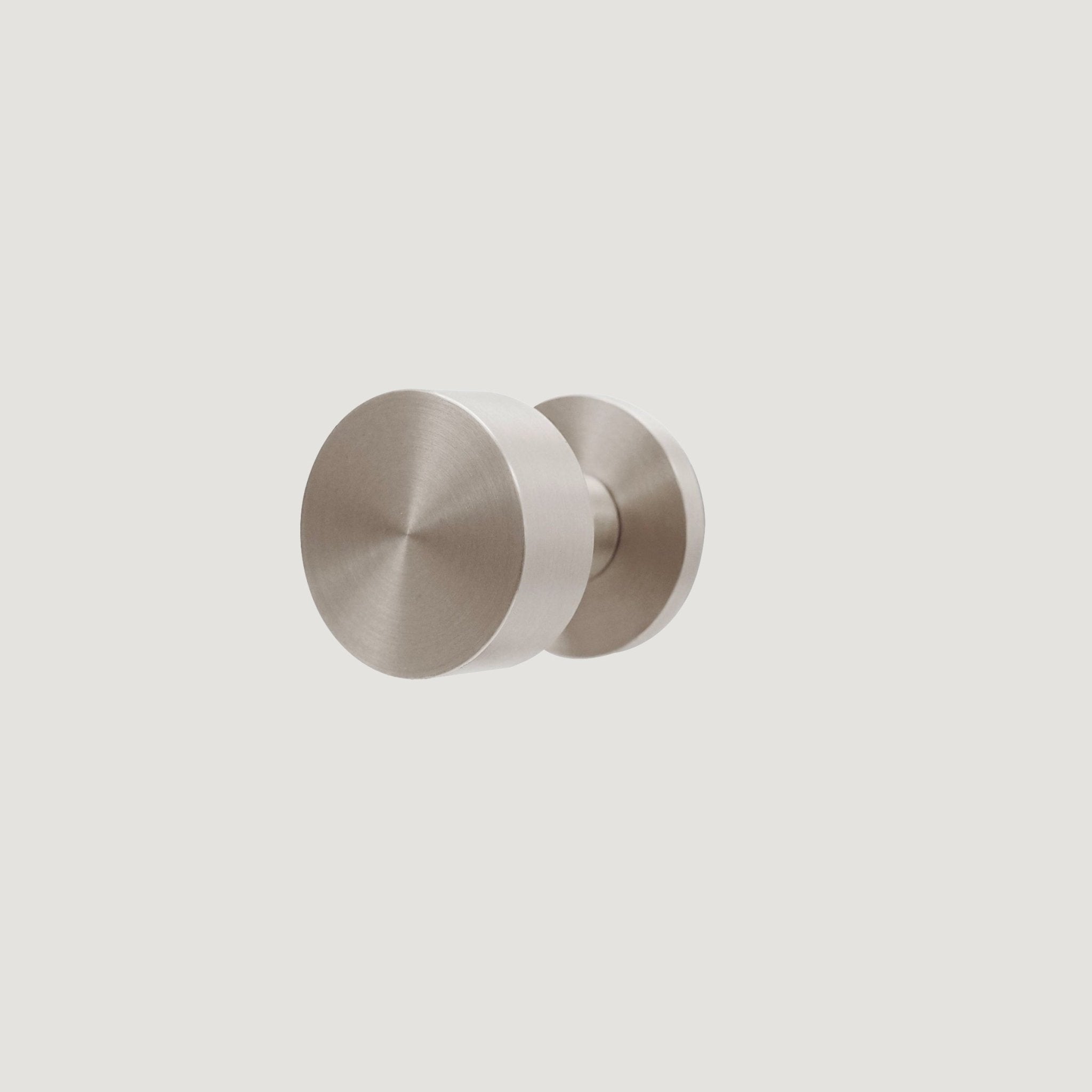 Solid Brass Door Knob – Nickel – Pomello Primo - Bergamo Design
