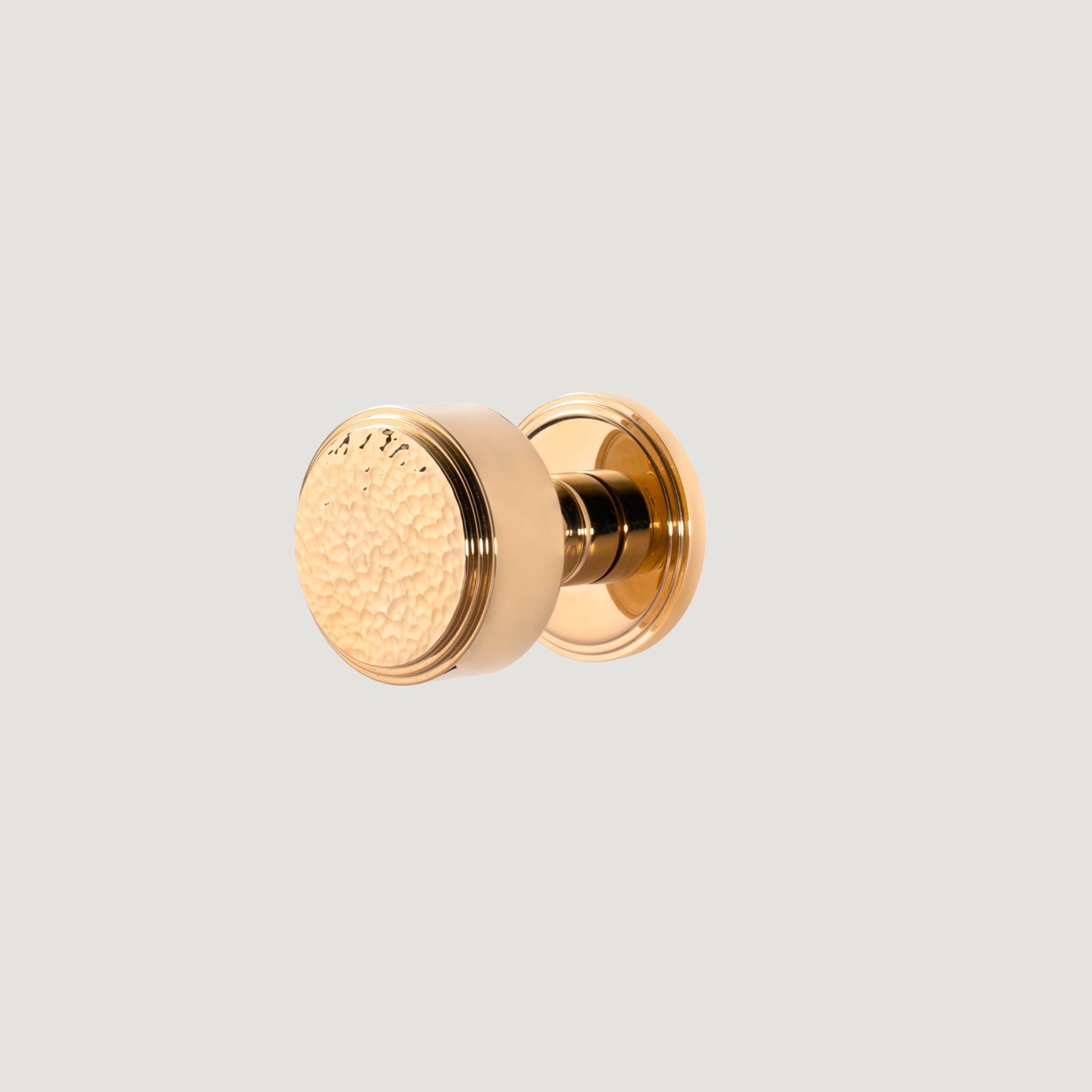 Solid Brass Door Knob – Polished Brass – Pomello Martello - Bergamo Design