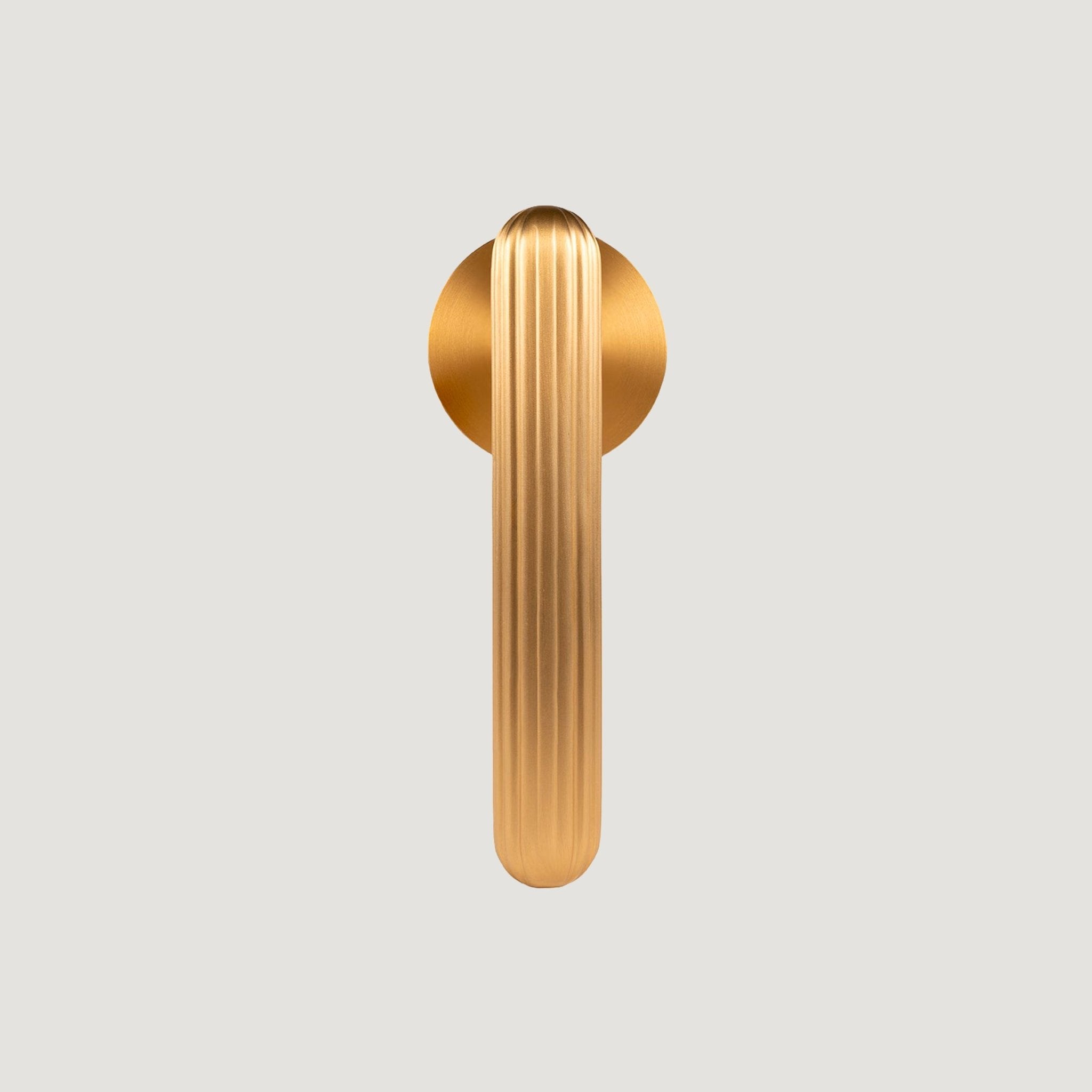 Solid Brass Door Lever – Aurora Brass – Onda Collection - Bergamo Design