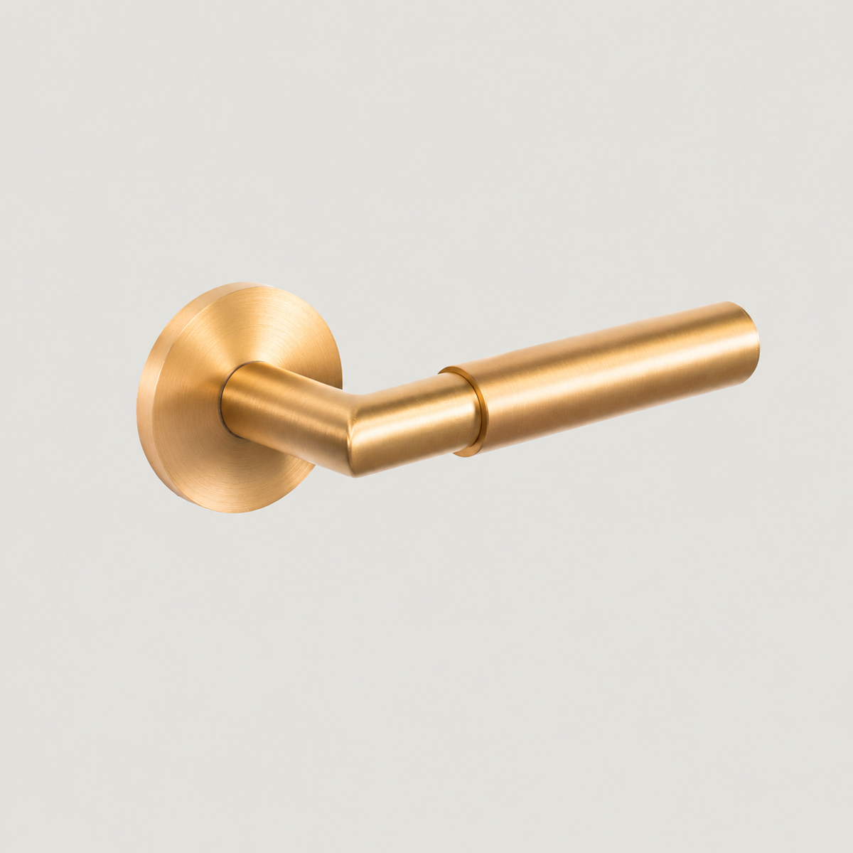 Solid Brass Door Lever – Brushed Brass – Ruvo Collection - Bergamo Design