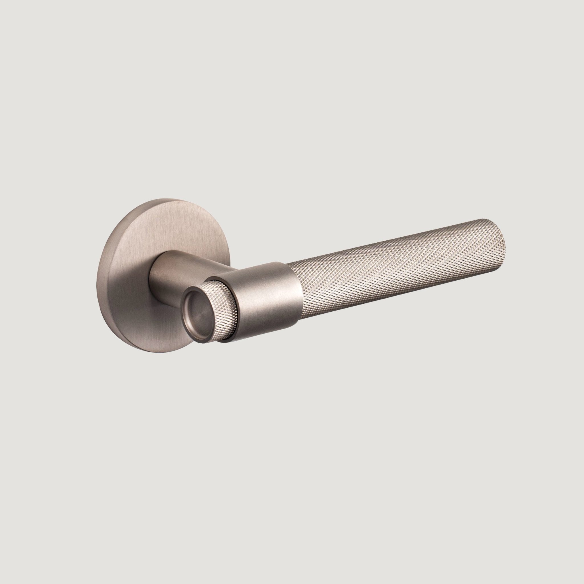 Solid Brass Door Lever – Nickel – Trama Nova Collection - Bergamo Design