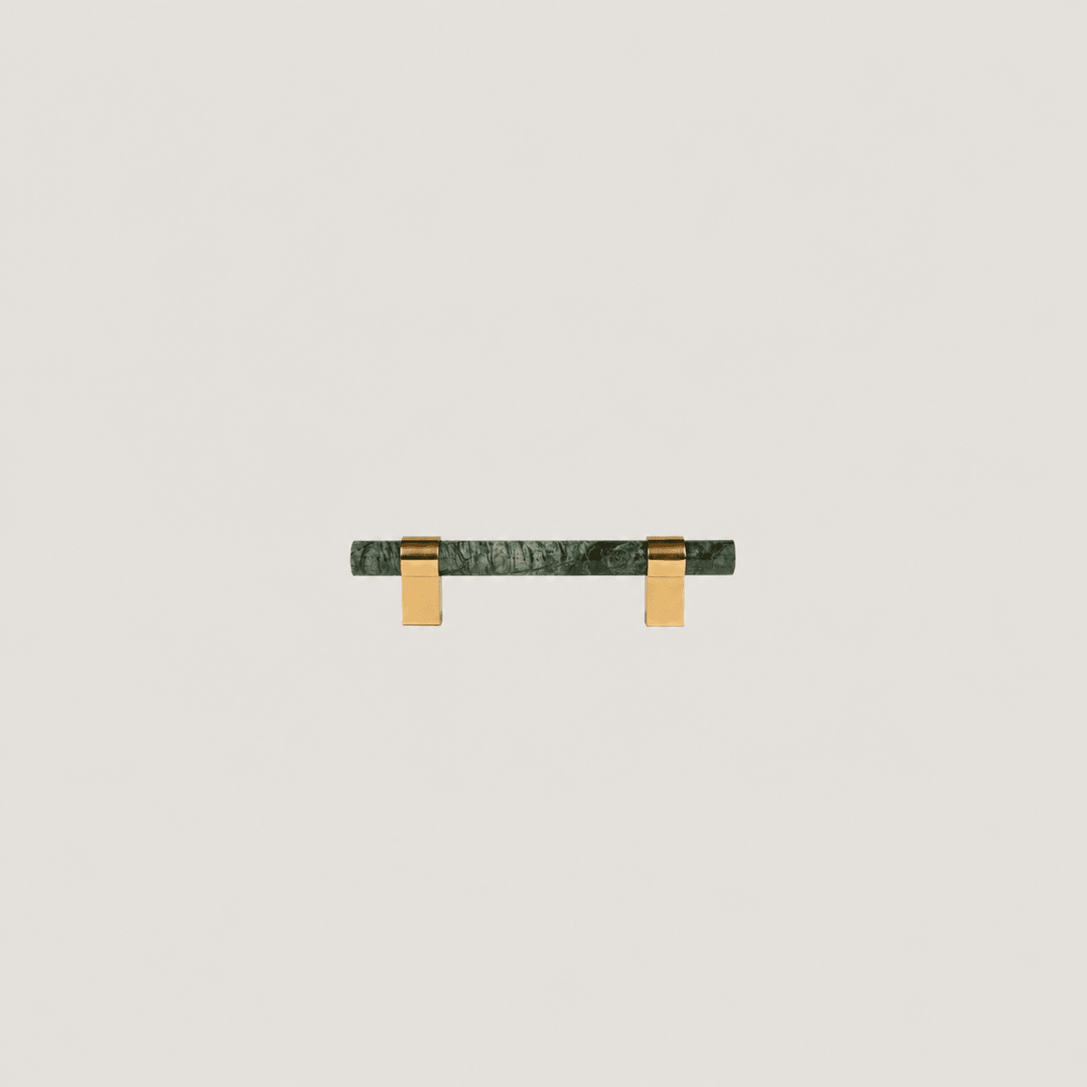 Solid Brass & Marble Cabinet Handle – Polished Brass – Pietra Collection - Bergamo Design