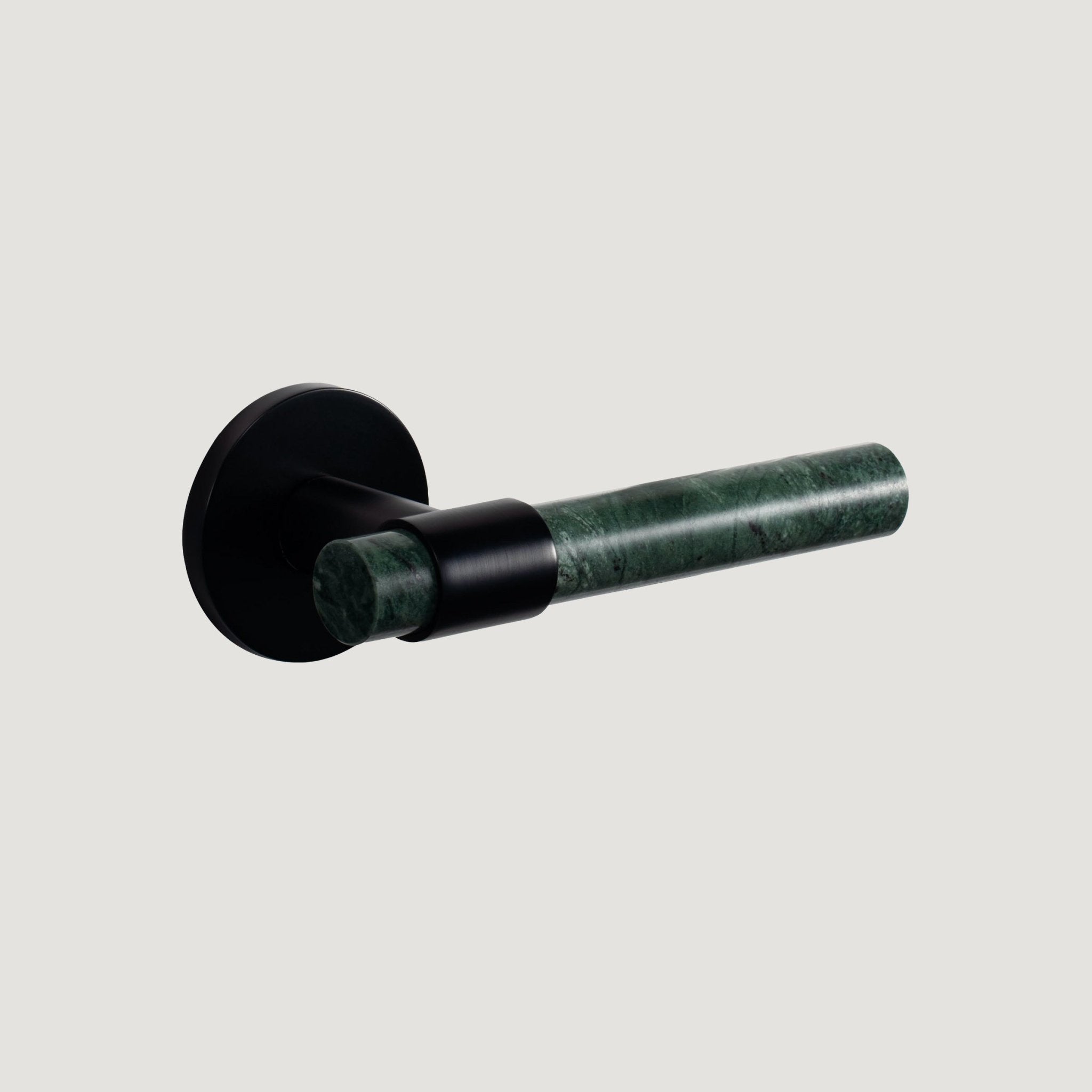 Solid Brass & Marble Door Lever – Black – Pietra Collection - Bergamo Design