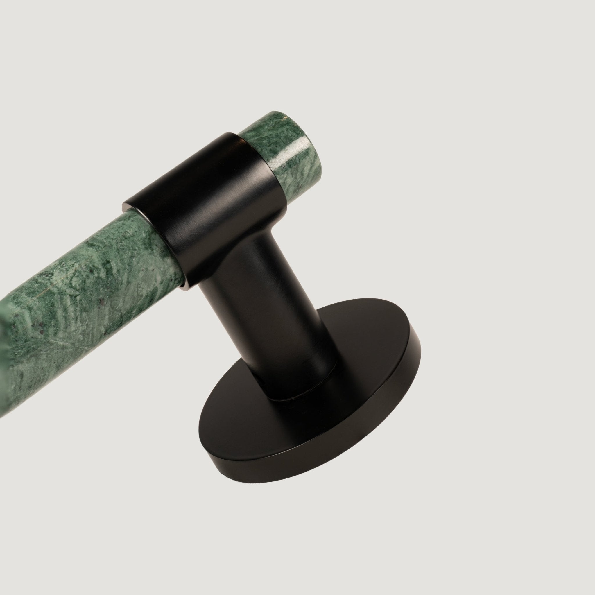 Solid Brass & Stone Door Lever Absolute Onyx – Pietra Collection - Bergamo Design