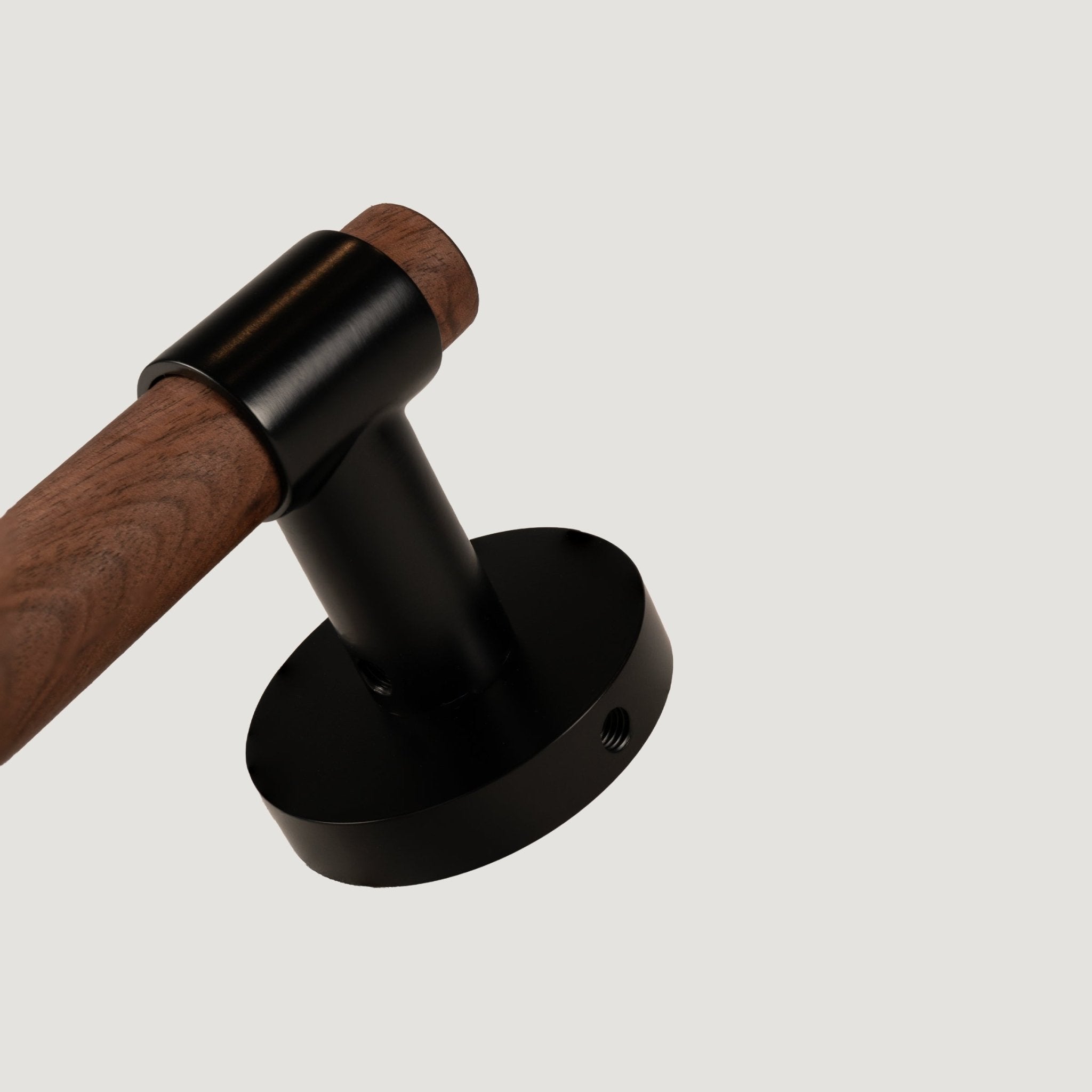 Solid Brass & Wood Door Lever – Absolute Onyx – Legno Collection - Bergamo Design
